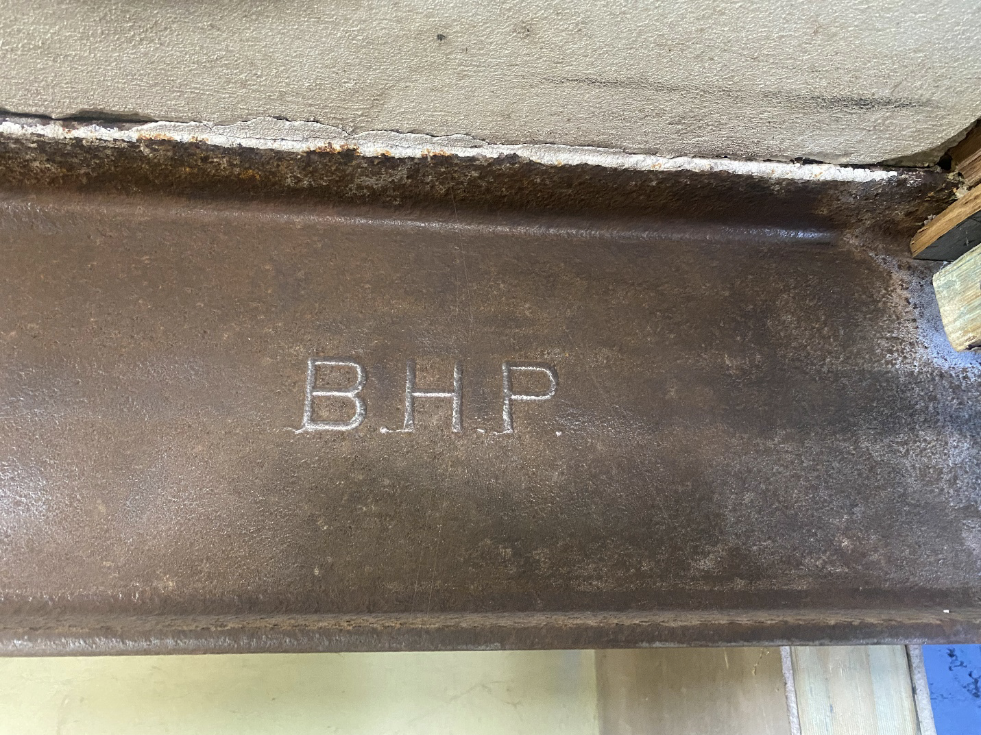 bhp embossed steel lettering